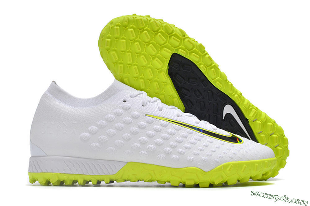 Nike Phantom Ultra Venom TF Low-Tops Football Shoes - White/Yellow/Black 1