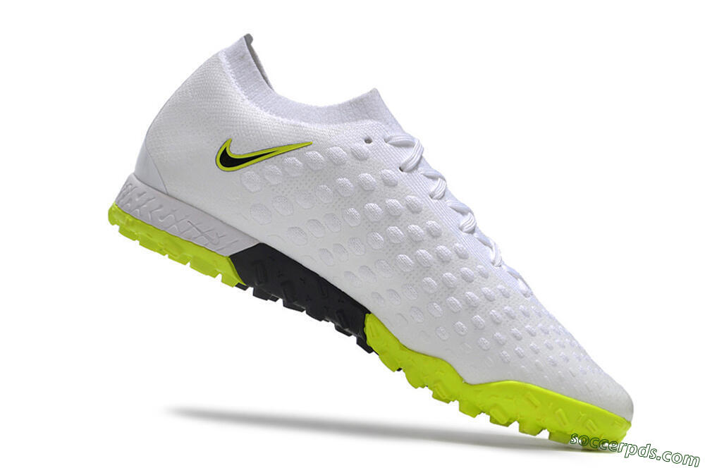 Nike Phantom Ultra Venom TF Low-Tops Football Shoes - White/Yellow/Black 4