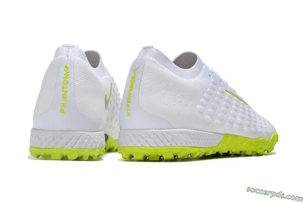 Nike Phantom Ultra Venom TF Low-Tops Football Shoes - White/Yellow/Black 6