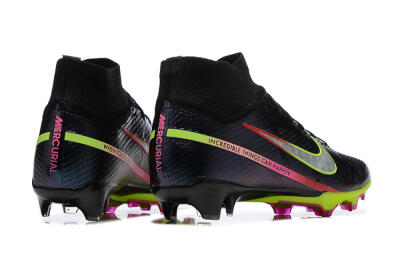 Nike Air Zoom Mercurial Superfly 9 Elite FG High-Tops Football Boots - Black/Silver/Yellow/Pink
