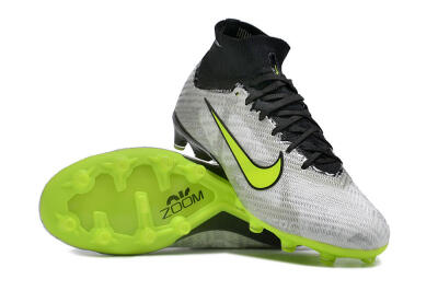 Nike Air Zoom Mercurial Superfly 9 Elite AG High-Tops Football Boots - Silver/Black/Yellow