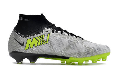 Nike Air Zoom Mercurial Superfly 9 Elite AG High-Tops Football Boots - Silver/Black/Yellow