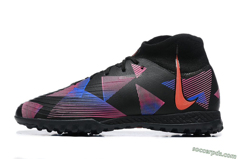 Nike Phantom Luna Elite TF High-Tops Football Shoes - Black/Blue/Red/Pink 2