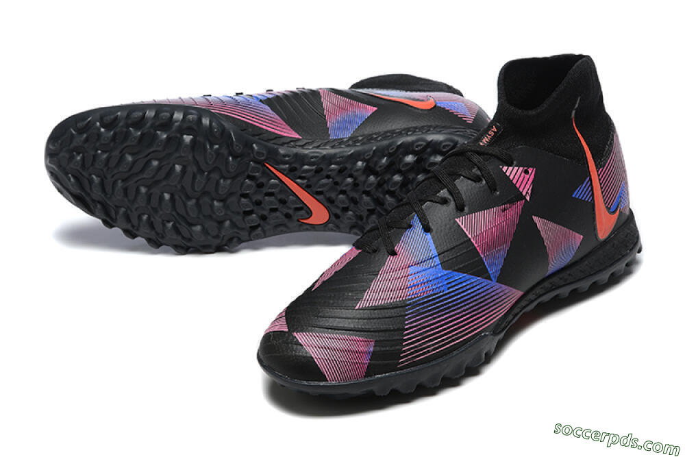 Nike Phantom Luna Elite TF High-Tops Football Shoes - Black/Blue/Red/Pink 3