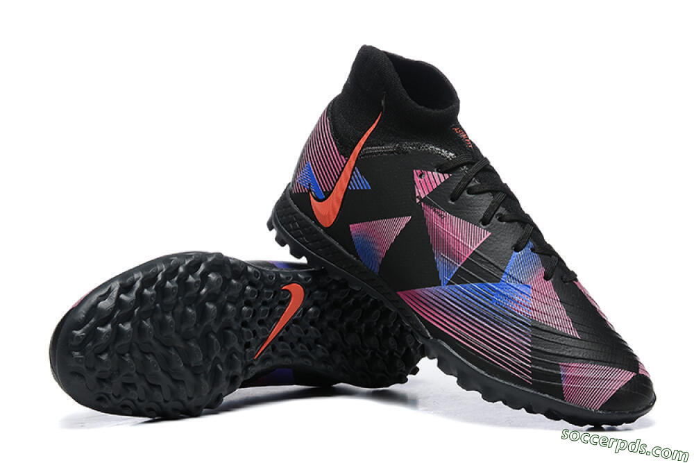 Nike Phantom Luna Elite TF High-Tops Football Shoes - Black/Blue/Red/Pink 4