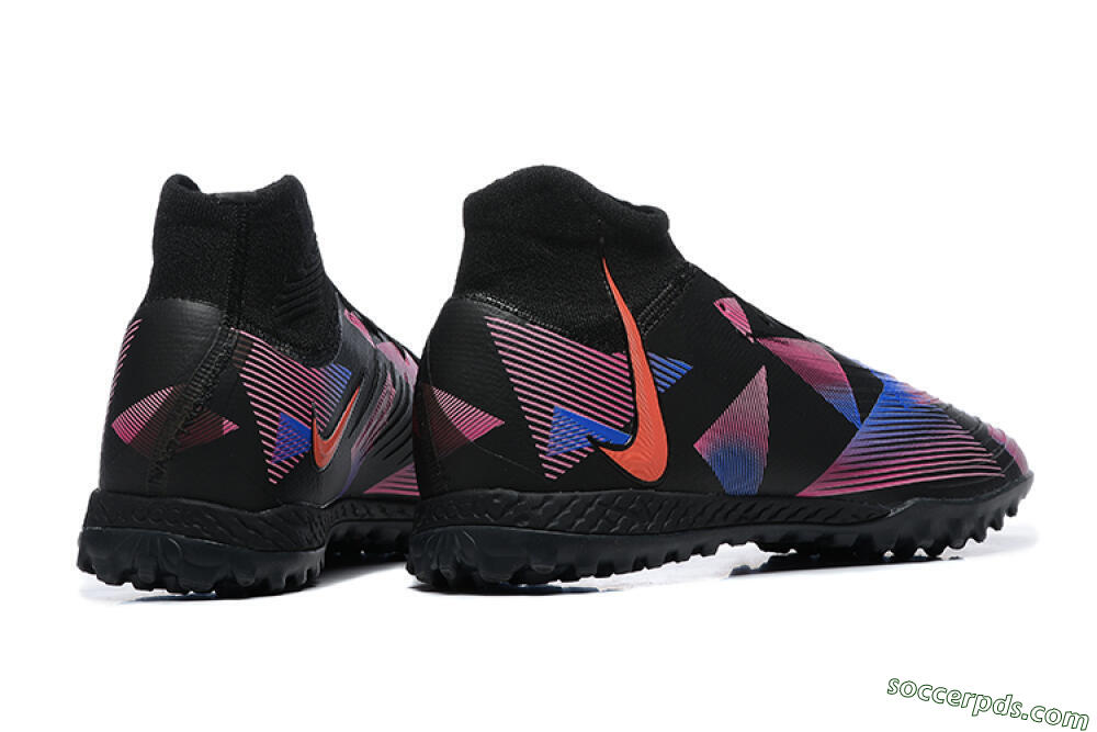 Nike Phantom Luna Elite TF High-Tops Football Shoes - Black/Blue/Red/Pink 9