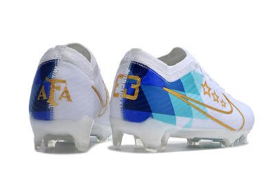 Nike Air Zoom Mercurial Vapor 15 Elite FG Low-Tops Football Boots - White/Blue/Gold