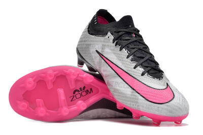 Nike Air Zoom Mercurial Vapor 15 Elite AG Low-Tops Football Boots - Silver/Black/Pink