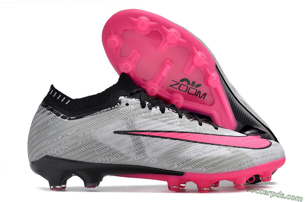 Nike Air Zoom Mercurial Vapor 15 Elite AG Low-Tops Football Boots - Silver/Black/Pink 1