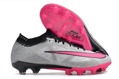 Nike Air Zoom Mercurial Vapor 15 Elite AG Low-Tops Football Boots - Silver/Black/Pink