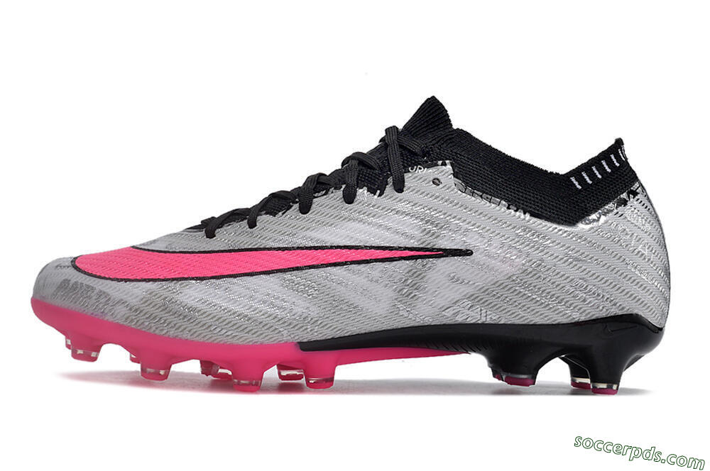 Nike Air Zoom Mercurial Vapor 15 Elite AG Low-Tops Football Boots - Silver/Black/Pink 2