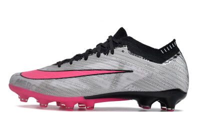 Nike Air Zoom Mercurial Vapor 15 Elite AG Low-Tops Football Boots - Silver/Black/Pink