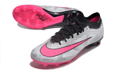 Nike Air Zoom Mercurial Vapor 15 Elite AG Low-Tops Football Boots - Silver/Black/Pink