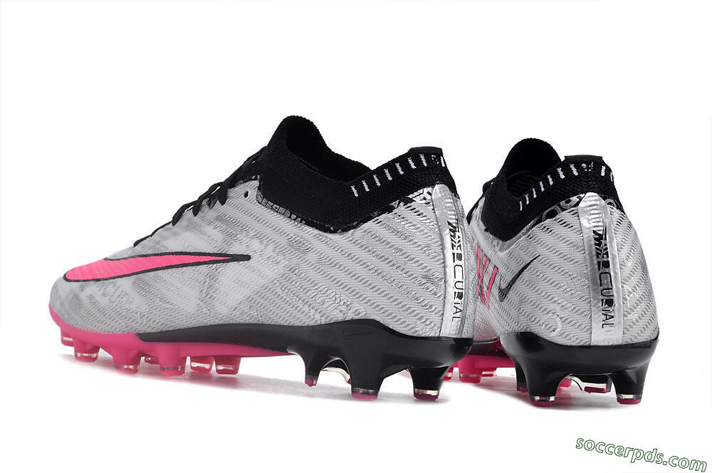 Nike Air Zoom Mercurial Vapor 15 Elite AG Low-Tops Football Boots - Silver/Black/Pink 4