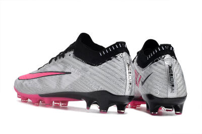 Nike Air Zoom Mercurial Vapor 15 Elite AG Low-Tops Football Boots - Silver/Black/Pink