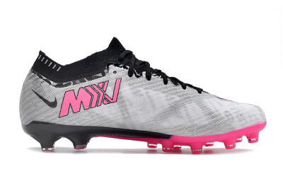 Nike Air Zoom Mercurial Vapor 15 Elite AG Low-Tops Football Boots - Silver/Black/Pink