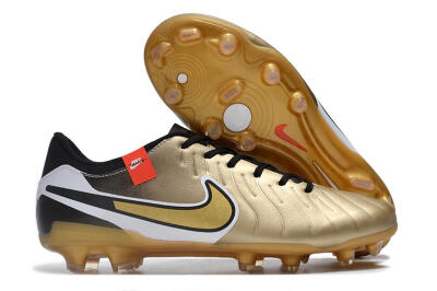 Nike Tiempo Legend 10 Pro FG Low-Tops Football Boots - Gold/Black/White