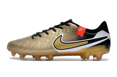 Nike Tiempo Legend 10 Pro FG Low-Tops Football Boots - Gold/Black/White