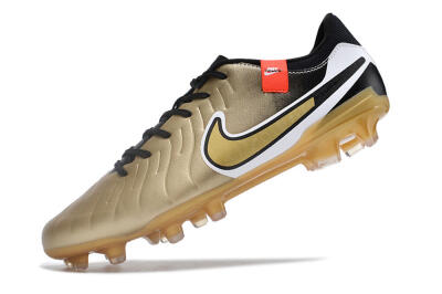 Nike Tiempo Legend 10 Pro FG Low-Tops Football Boots - Gold/Black/White