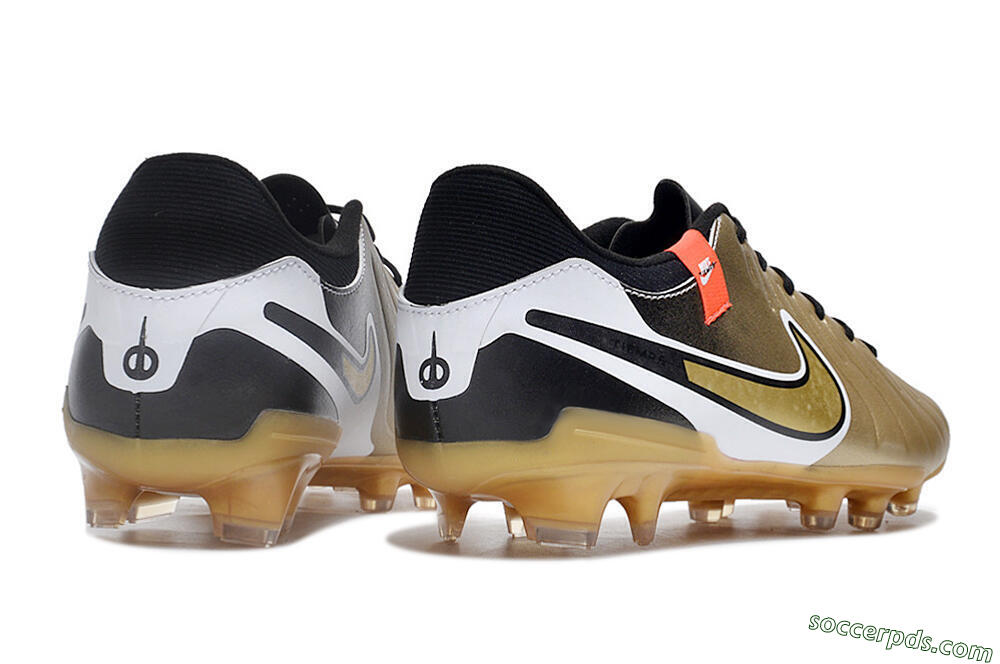 Nike Tiempo Legend 10 Pro FG Low-Tops Football Boots - Gold/Black/White 6