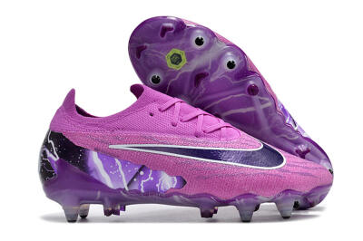 Nike Phantom GX Thunder Elite Link SG Low-Tops Football Boots - Purple/White/Black