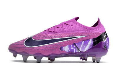 Nike Phantom GX Thunder Elite Link SG Low-Tops Football Boots - Purple/White/Black