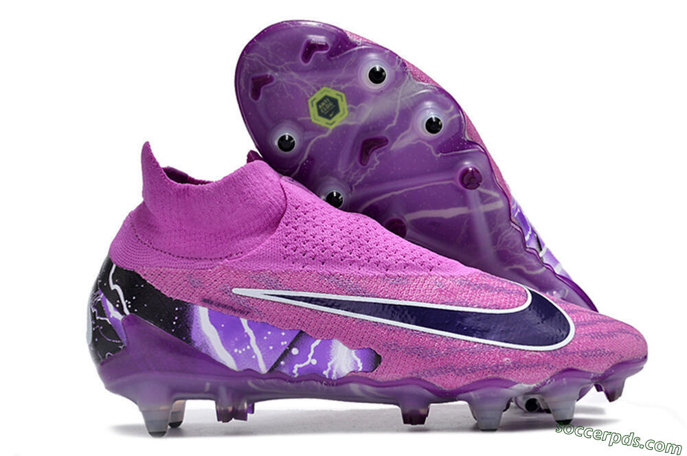 Nike Phantom GX Thunder Elite DF Link SG High-Tops Football Boots - Purple/White/Black 1