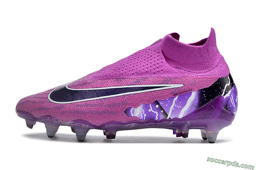 Nike Phantom GX Thunder Elite DF Link SG High-Tops Football Boots - Purple/White/Black 2