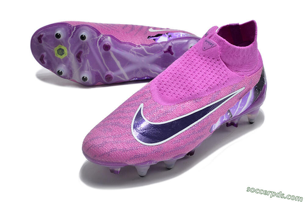 Nike Phantom GX Thunder Elite DF Link SG High-Tops Football Boots - Purple/White/Black 3
