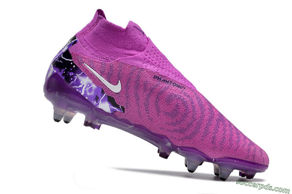 Nike Phantom GX Thunder Elite DF Link SG High-Tops Football Boots - Purple/White/Black 4