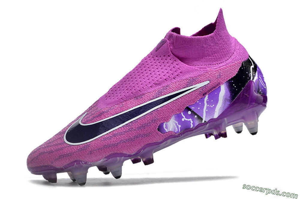 Nike Phantom GX Thunder Elite DF Link SG High-Tops Football Boots - Purple/White/Black 5