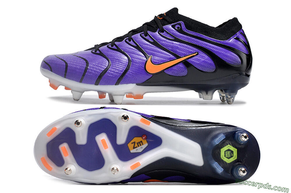Nike Air Zoom Mercurial Vapor 15 Elite SG Low-Tops Football Boots - Purple/Black/Orange 0