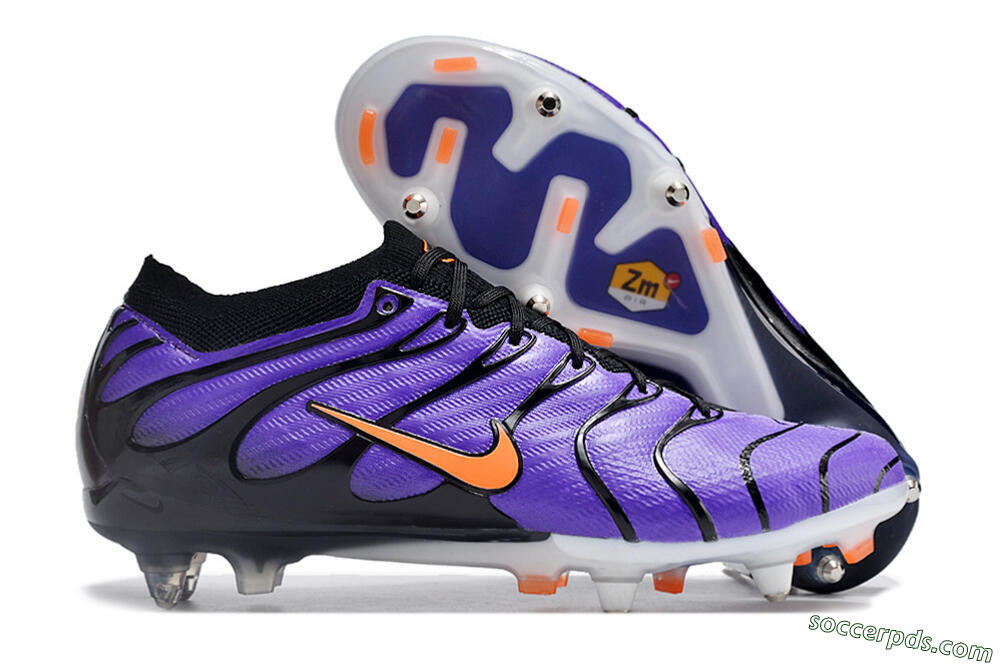 Nike Air Zoom Mercurial Vapor 15 Elite SG Low-Tops Football Boots - Purple/Black/Orange 1