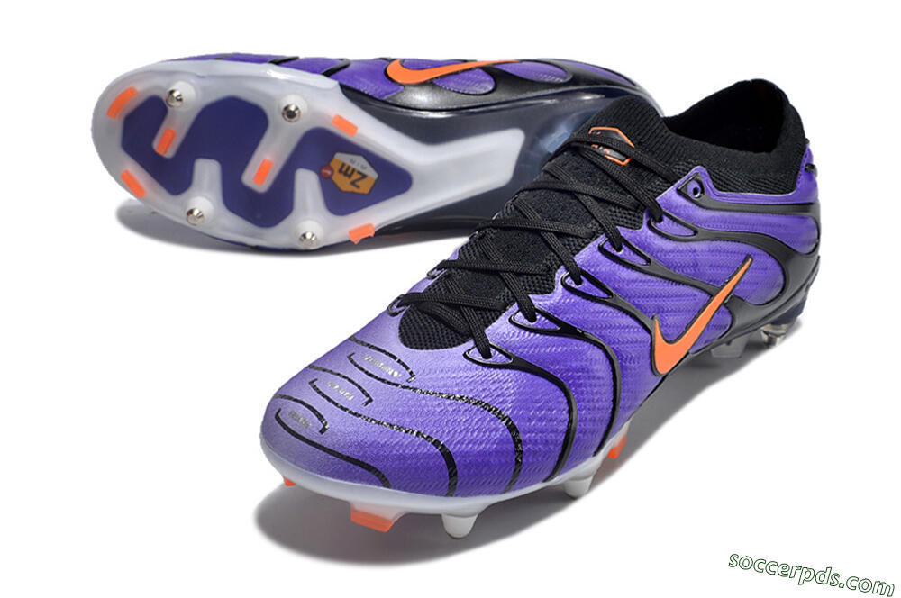 Nike Air Zoom Mercurial Vapor 15 Elite SG Low-Tops Football Boots - Purple/Black/Orange 3