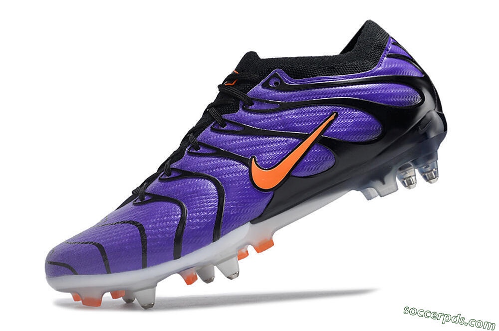 Nike Air Zoom Mercurial Vapor 15 Elite SG Low-Tops Football Boots - Purple/Black/Orange 5