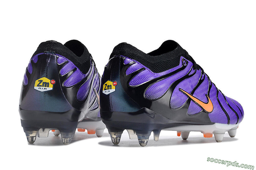 Nike Air Zoom Mercurial Vapor 15 Elite SG Low-Tops Football Boots - Purple/Black/Orange 6