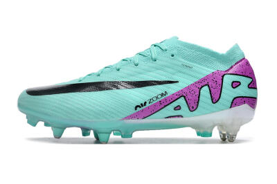 Nike Air Zoom Mercurial Vapor 15 Elite SG Low-Tops Football Boots - Turquoise/Black/White/Purple