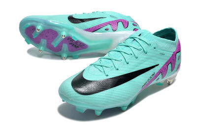 Nike Air Zoom Mercurial Vapor 15 Elite SG Low-Tops Football Boots - Turquoise/Black/White/Purple