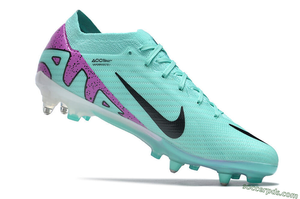 Nike Air Zoom Mercurial Vapor 15 Elite SG Low-Tops Football Boots - Turquoise/Black/White/Purple 4