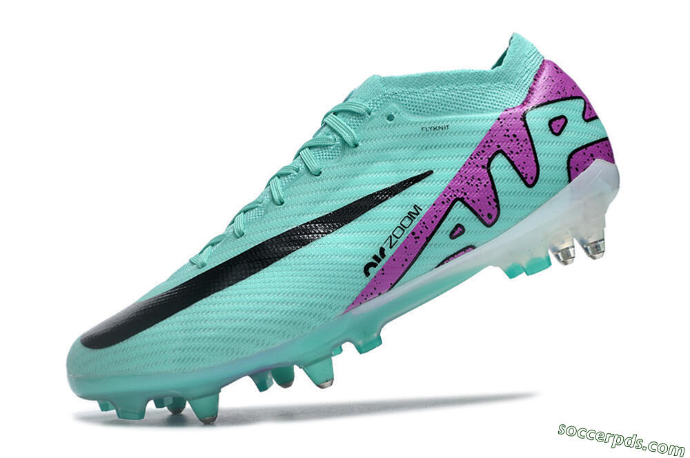 Nike Air Zoom Mercurial Vapor 15 Elite SG Low-Tops Football Boots - Turquoise/Black/White/Purple 5