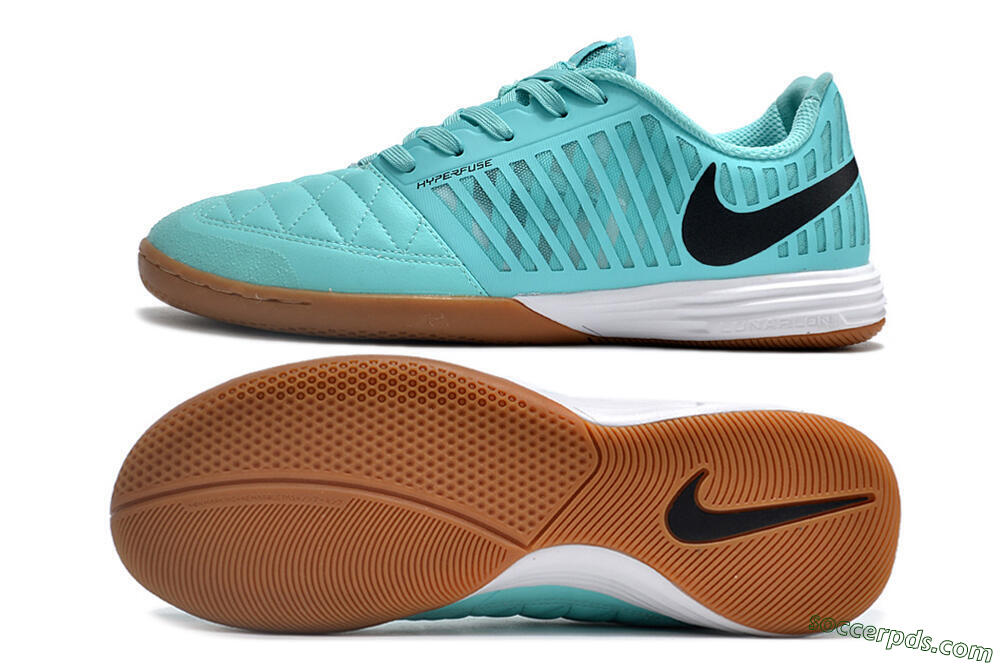 Nike Lunar Gato 2 IC Low-Tops Football Shoes - Jade/Black/White 0