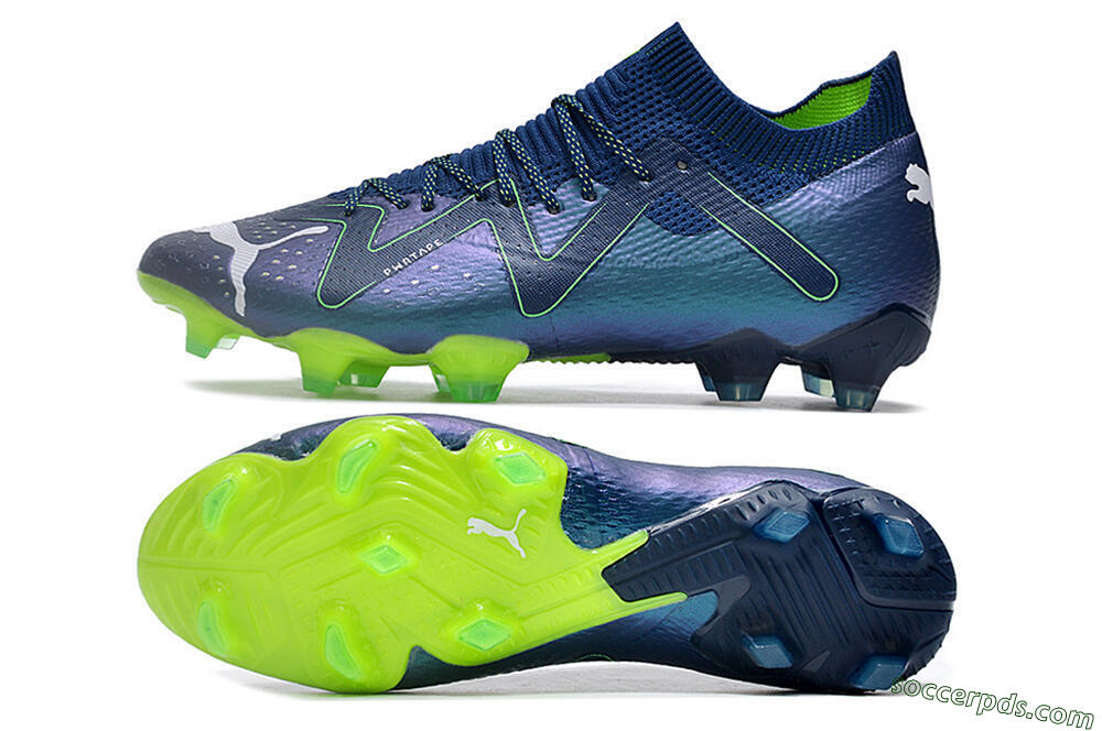 Puma Future Ultimate FG Low-Tops Football Boots - Blue/Black/Yellow 0
