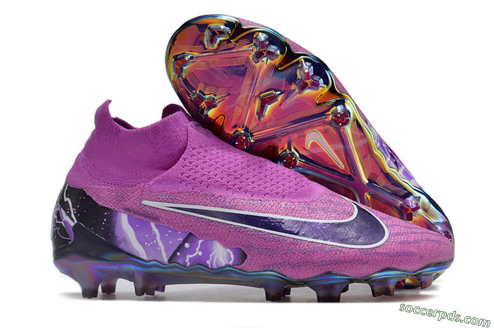 Nike Phantom GX DF Elite FG High-Tops Football Boots - Purple/Black/White/Gold 1