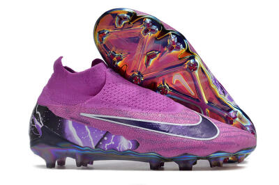 Nike Phantom GX DF Elite FG High-Tops Football Boots - Purple/Black/White/Gold