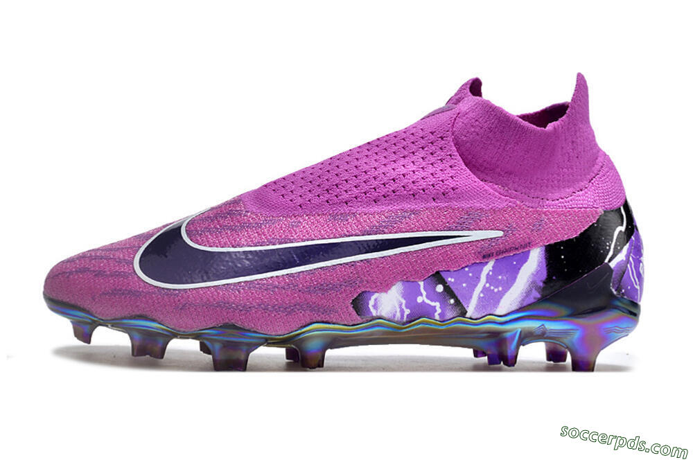 Nike Phantom GX DF Elite FG High-Tops Football Boots - Purple/Black/White/Gold 2