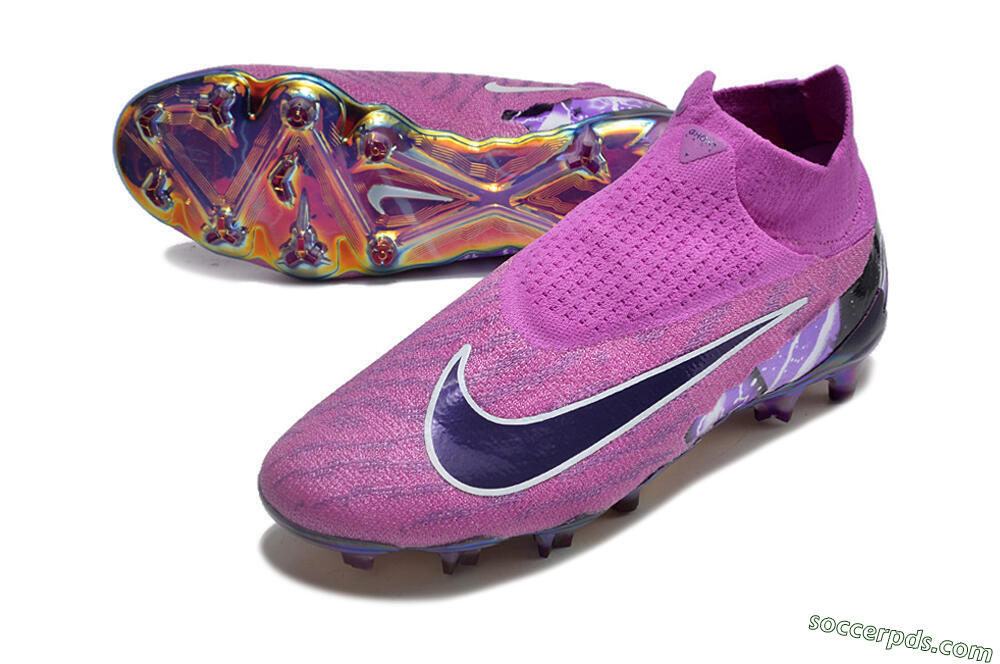 Nike Phantom GX DF Elite FG High-Tops Football Boots - Purple/Black/White/Gold 3