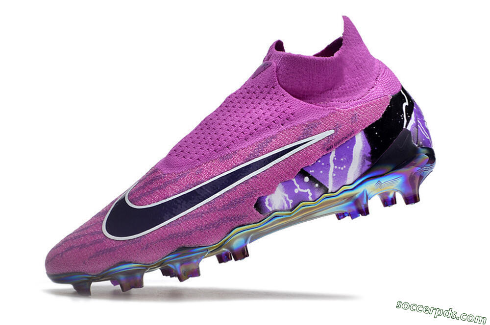 Nike Phantom GX DF Elite FG High-Tops Football Boots - Purple/Black/White/Gold 5
