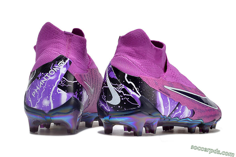 Nike Phantom GX DF Elite FG High-Tops Football Boots - Purple/Black/White/Gold 6