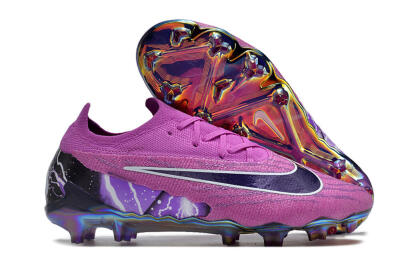 Nike Phantom GX Elite FG Low-Tops Football Boots - Purple/Black/White/Gold