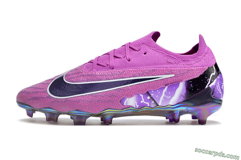Nike Phantom GX Elite FG Low-Tops Football Boots - Purple/Black/White/Gold 2